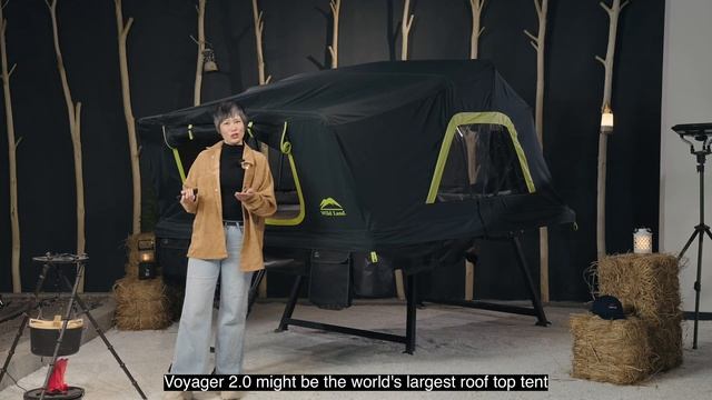 Wild Land Voyager 2.0--Largest Roof Tent with New Patented BR fabric