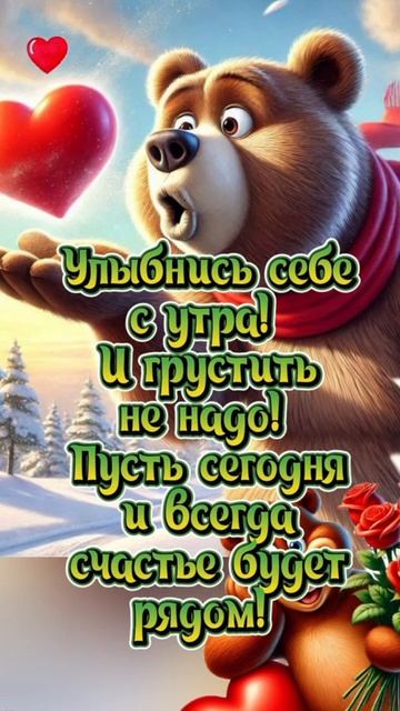 Доброе утречко ☀️ с Мишкой