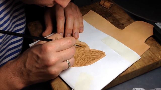 Кошелек ручной работы от Vestorm / Handcrafted leather wallet Raven