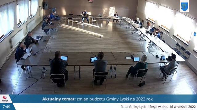 Sesja Rady Gminy Lyski 2022 09 16