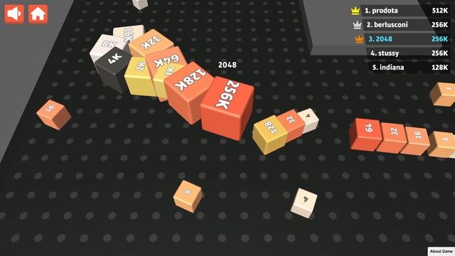 Cubes 2048.io Game  - 512 000 000 - CUBES SNAKE 2048.io Gameplay
