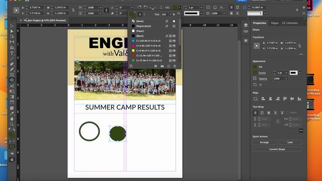 InDesign Poster Layout, (Video 3)