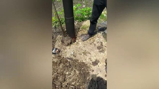 Cara tanam tiang telepon/ internet telkom....!!!??