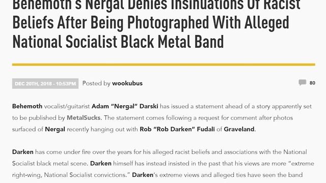 Adam Darski (Nergal) of Behemoth - Why is he successful?