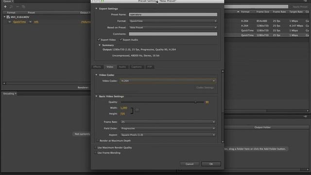 Пересчет видео материала для МШК