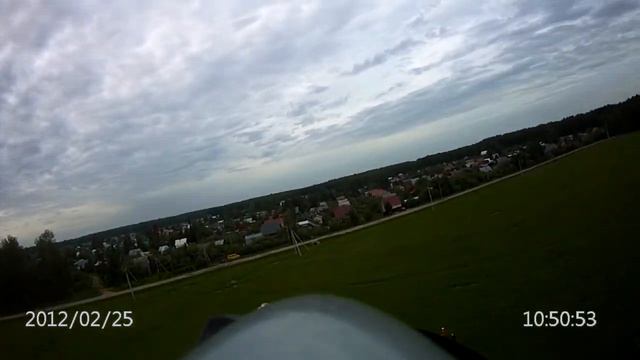 Полёт на мотопланере с видеокамерой.