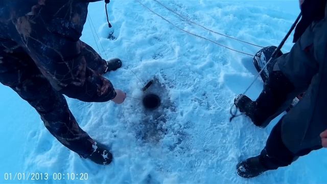 Первый лёд . Ловля щуки на жерлицы и поставушки.  Pike Fishing.