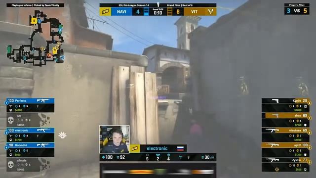 электроник соло тащит важный раунд в финале ESL