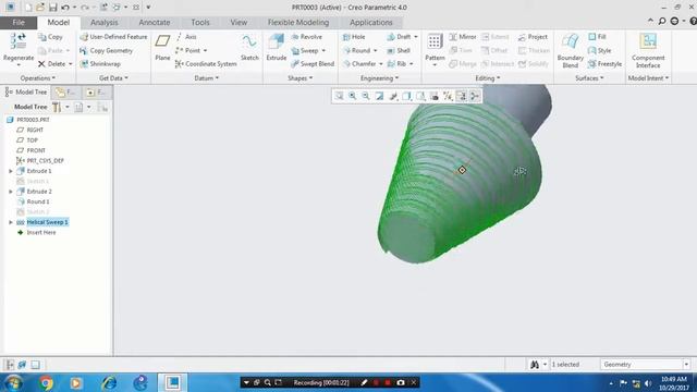 TAPER THREAD IN CREO 4.0/3.0/2.0