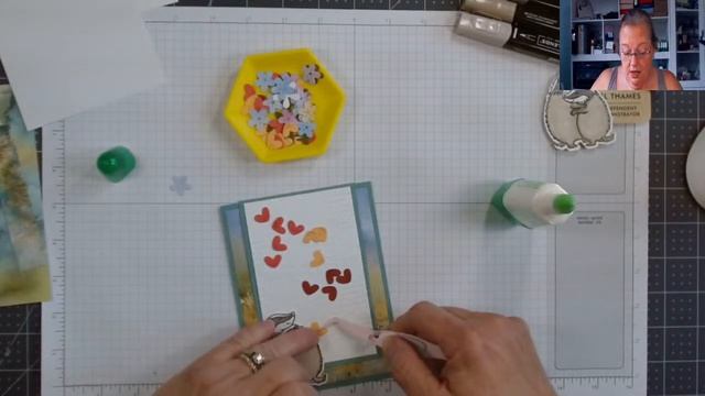 Stampin' Up!® Hearts & Hugs Bundle with Thoughtful Journey DSP Fun Fold Birthday Card