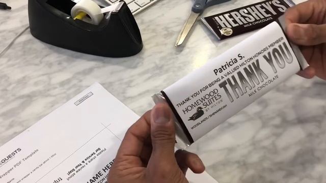 Personalize-able Candy Bar Wrappers