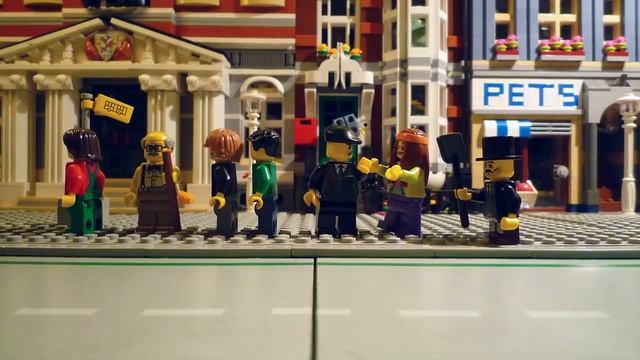 Lego bus stop - Лего Автобусная Остановка - LEGO Stop Motion Animation