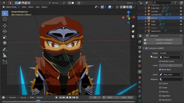Blender LANPR speed tutor "real time freestyle"