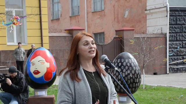 Открытие выставки писанок возле ОЦНТ. Вступительное слово