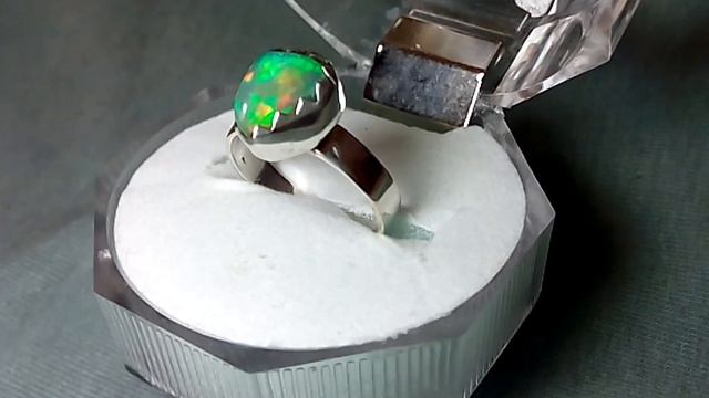 Opale di cristallo - Fantastico 925 Silver Ring - 1.95 g