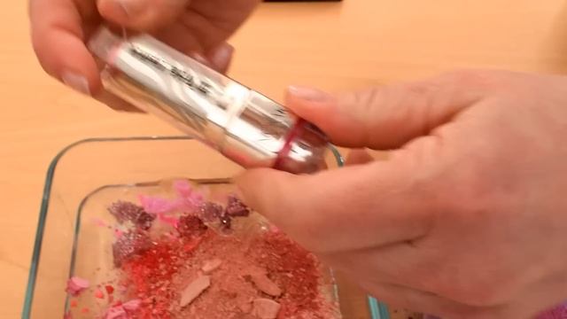 Pink vs Purple - Mixing Makeup Eyeshadow Into Slime ASMR