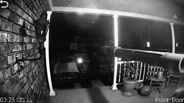 TANK BLOWS UP FRONT DOOR - Doorbell Camera "Footage"