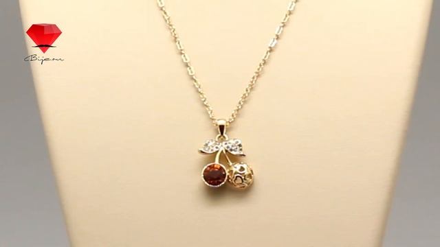 Bije.ru: Подвеска в виде вишенок с кристаллами Swarovski Lacey (Лэйси)
