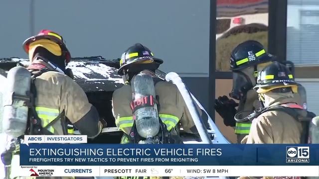 Why AZ fire department plans to bury burning electric vehicles