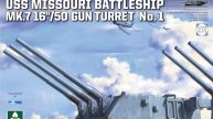 Распаковка Takom 1/72 5015 USS Missouri Battleship Mk.7 1650 Gun Turret No. 1