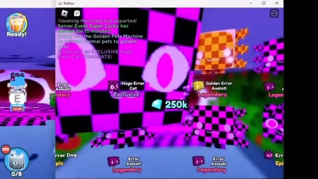 I HATCHED THE HUGE ERROR CAT ON CAMERA!!! 📷 (PET SIMULATOR X)