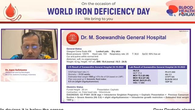 Iron Deficiency Day  lood Health Forum 26 Nov 2022