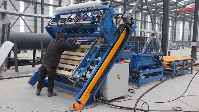 Sawmill -World Automatic Stringer Pallet Nailing Machine Line