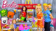 куклы барби на Мак Драйв бургеры и еда фаст фуд