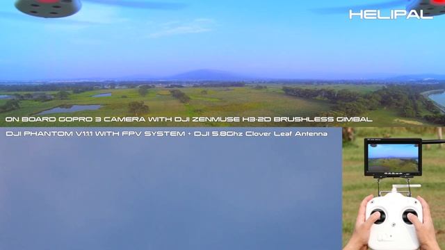 FPV with Clover Leaf Antenna on DJI Phantom V1.1.1 - HeliPal.com