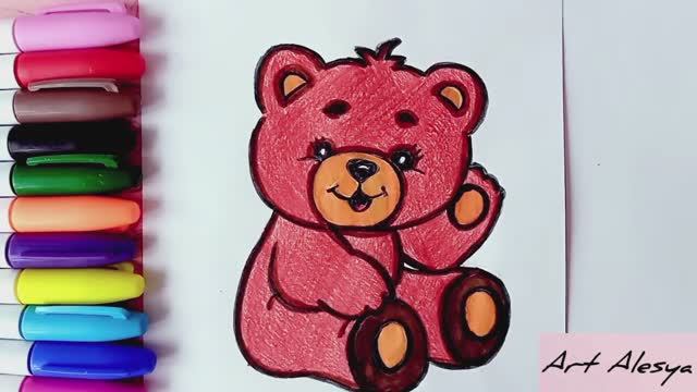 Как нарисовать милого мишку!
