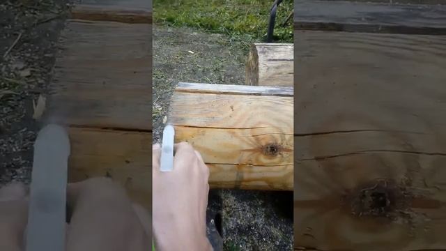 Отбеливание бревен от синивы.