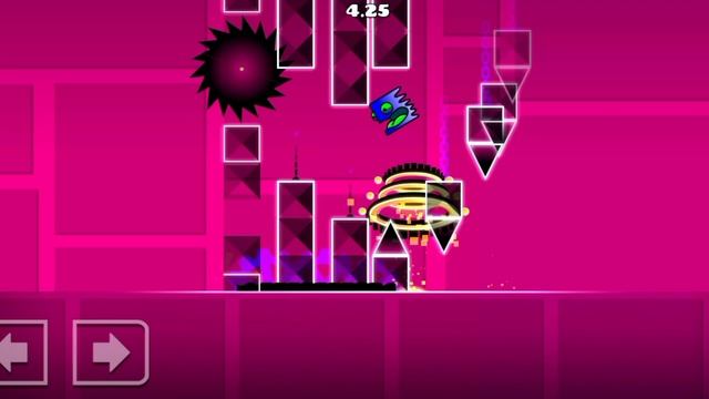 Официальные уровни, но в режиме платформера в Geometry dash