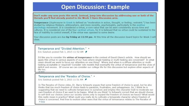 Online Discussions: Promise and Peril