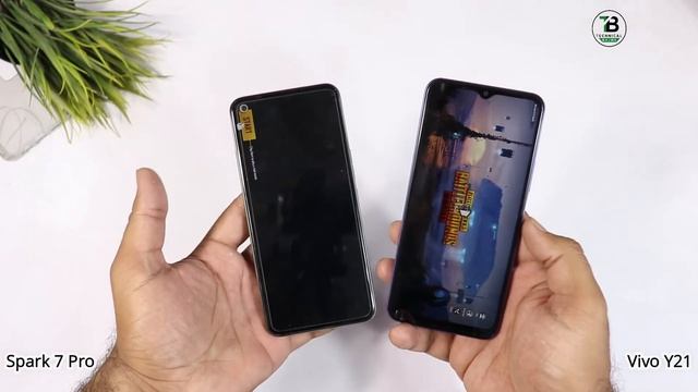 Vivo Y21 Vs Tecno Spark 7 Pro Speed Test & Camera Test Comparison [Hindi/Urdu]