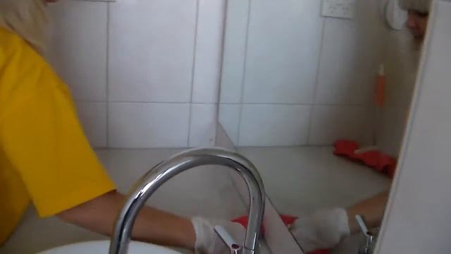 Cleaning Support Services - Training Video: Bathroom Cleaning, Door, and Vanity