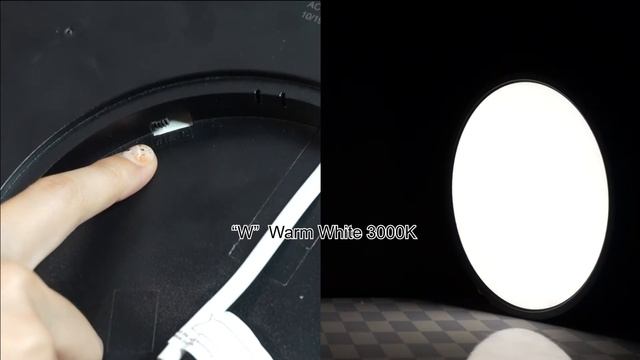 TALOYA MOON-C Series ceiling light-3 Colors in 1-black frame