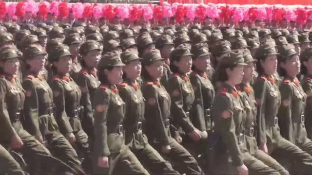 Rare Footage of North Korean Soldiers Marching to Pantera's Walk