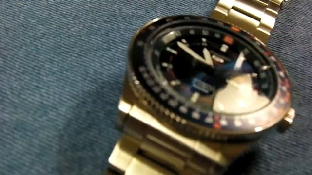 Seiko 5 Sports Blue-Dial Automatic Flight Watch SRP609K1