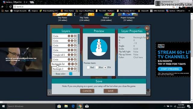 How to make a Snowman skin on bonk.io