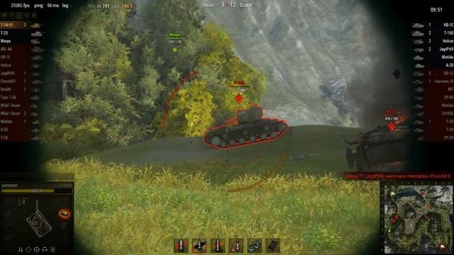 WOT: Перевал - Т-34-85 - 9 фрагов - Воин, Снайп