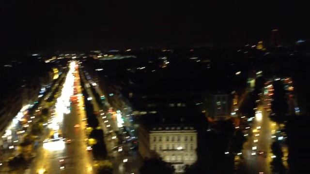 Paris, France - The view on top of the Arc de Tripmphe