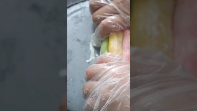 rainbow fruit rice cakes ( mochi ) !!recipe in the description!!
