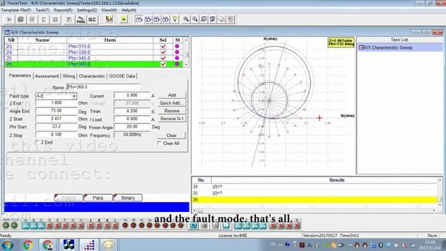 VIII. RX Characteristic Sweep——Relay Protection testing(for distance relay etc.)