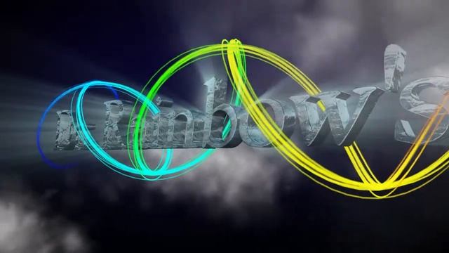 Dr. Rainbow's Logo Test - Double Helix-with clouds
