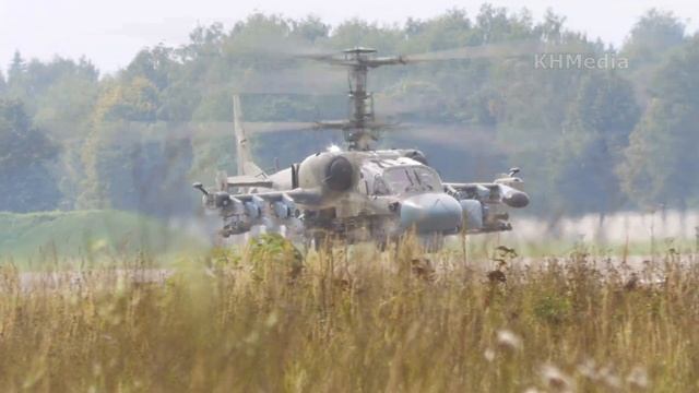 Ка-52 контрольное висение и взлёт с разбегом