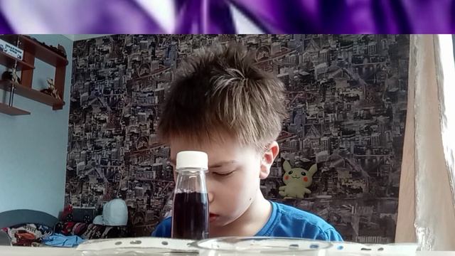 выращиваю фиолетовый кристал продолжение через 2 дня