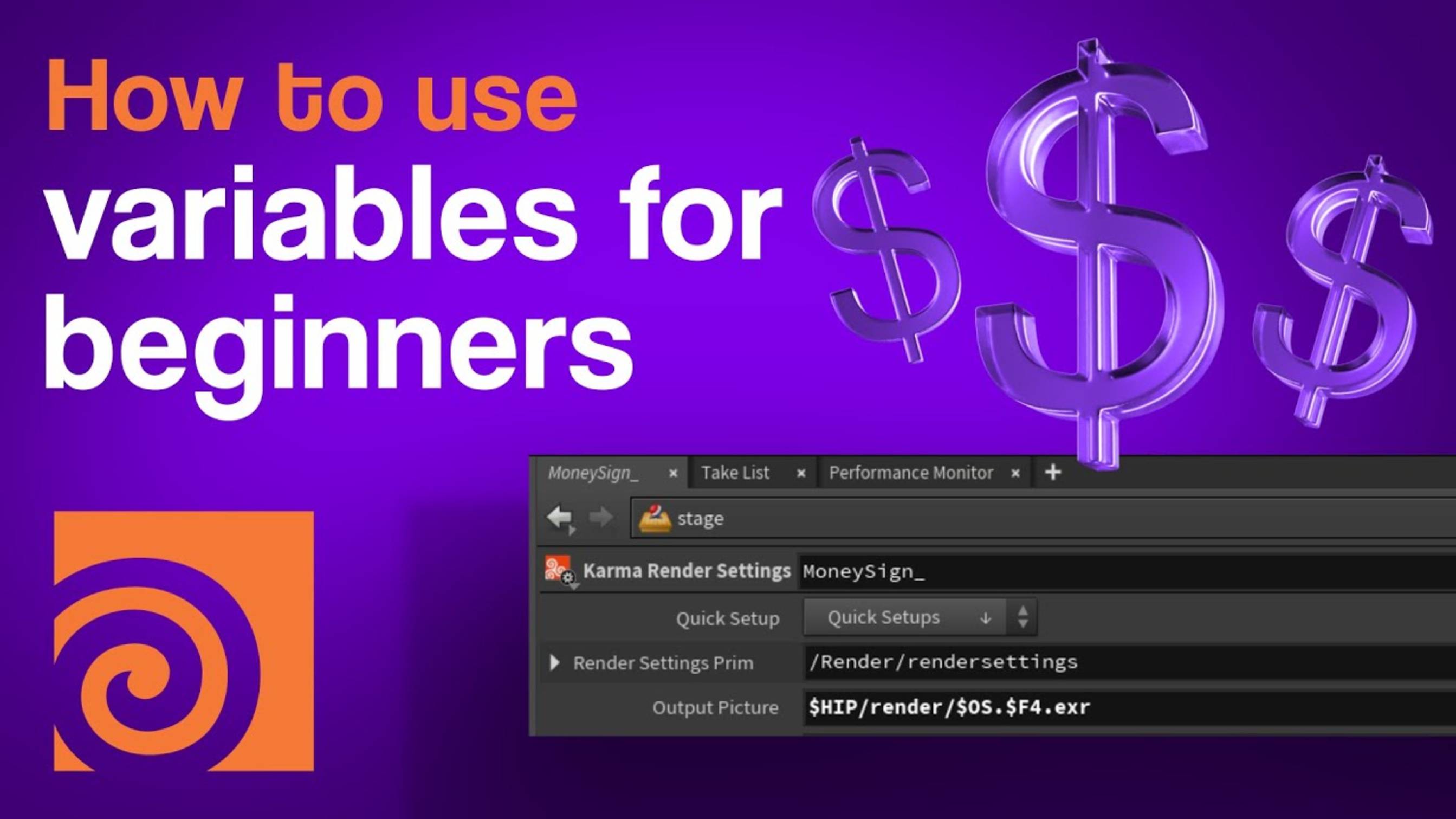 How to work with  (Variables) in Houdini for the Beginner