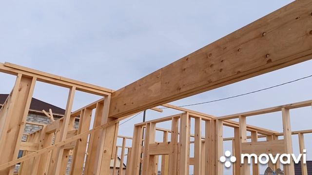 заканчиваю сборку каркаса стен, начинаю чердачное перекрытие