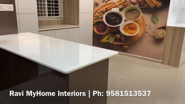 Ravi MYHOME Interiors,Premium 2 BHK Interiors,Wardrobe with Tv Unit Design,
