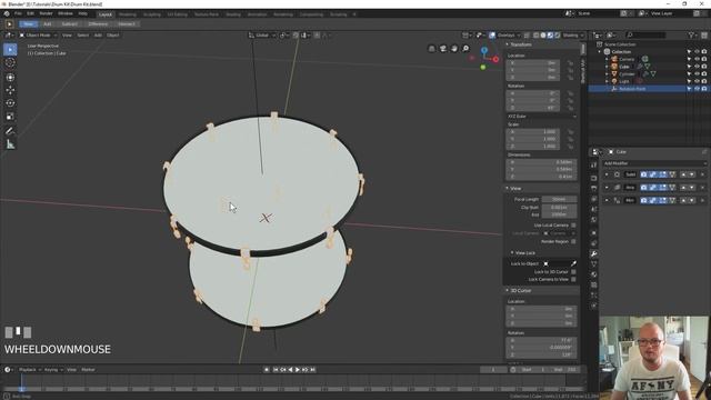 Creating a drum kit in blender for unity Ep1 - Modeling Section
